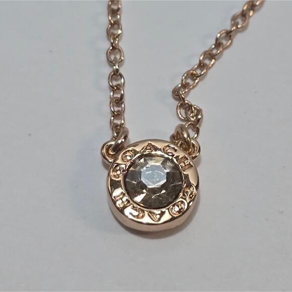 Coach‎ Rose Gold Pendant Necklace - Picture 1 of 5